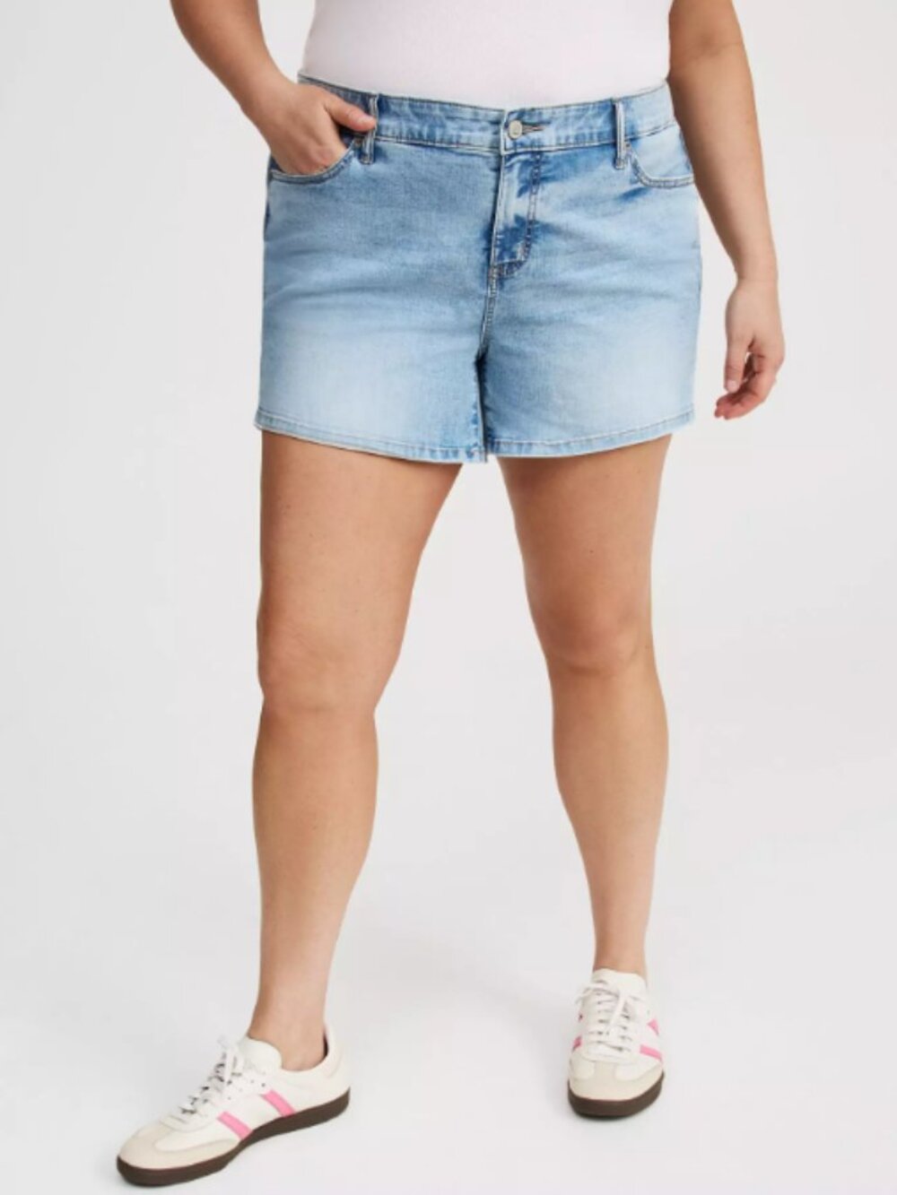 Torrid 5'' Perfect Mid-Rise Jean Shorts  - Blue 21 - NWT 14